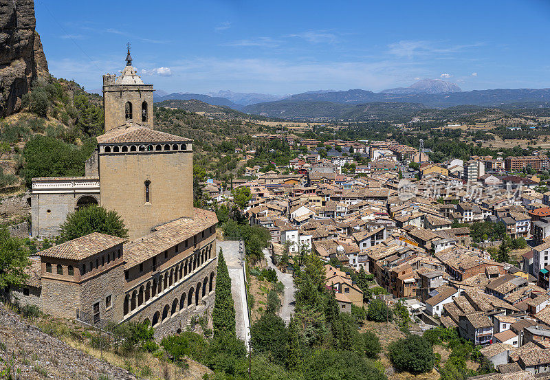 Viergen de la Pena Basilica教堂在西班牙Ribagorza的Huesca Aragon的Graus世纪16世纪